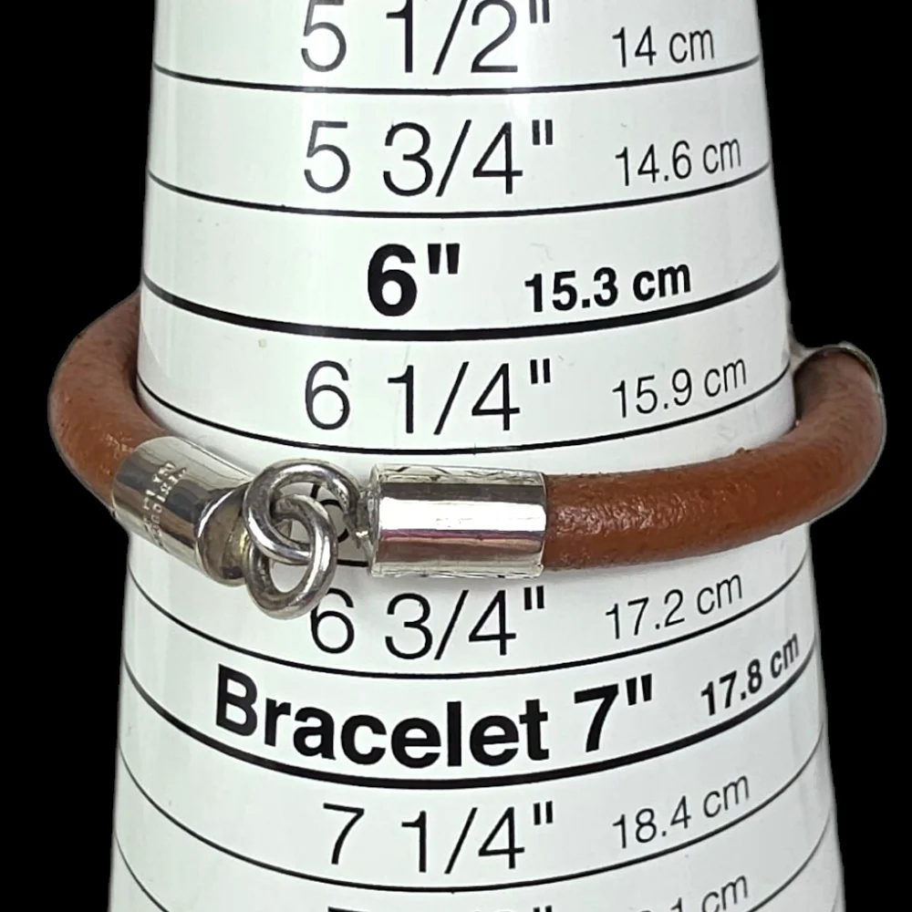 Vintage Taxco Sterling and Leather Choker Necklace and Bracelet Set - Picture 12 of 13